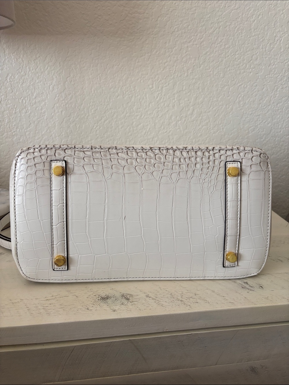 White Grey Inspired Faux Leather Fashion Bag Tote Satchel Detachable Adj strap - Picture 10 of 16